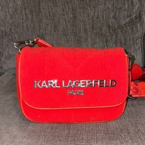 Karl Lagerfeld Vibrant Red Crossbody Bag